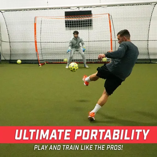 Miniatura 7 de GoSports Portería de fútbol sala ELITE - Tamaño 3 M x 2 M, marco plegable tipo arco y red - Juega y entrena como los profesionales, incluye bolsa