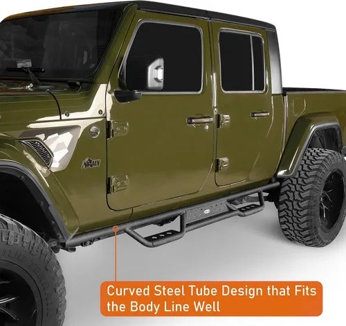 Miniatura 3 de u-Box Gladiator - Estribo de 6.9 pulgadas para Jeep Gladiator JT 2020-2026, dos rieles deslizantes tubulares antideslizantes para escaleras