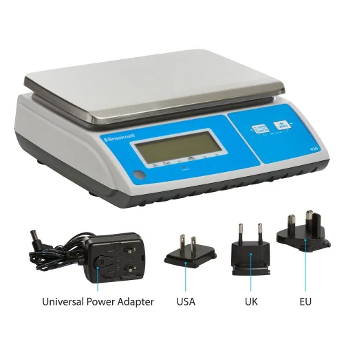 Miniatura 3 de Brecknell Modelo 430 - Báscula digital para control de porciones, blanco/plateado/azul, capacidad de 30 libras (430-30)