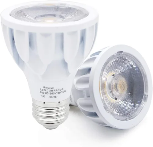 Miniatura 9 de PAR20 Bombilla LED de 12 W, regulable, 3000 K, blanco suave, foco COB ángulo de haz de 24°, base E26 para iluminación empotrada, campana extractora