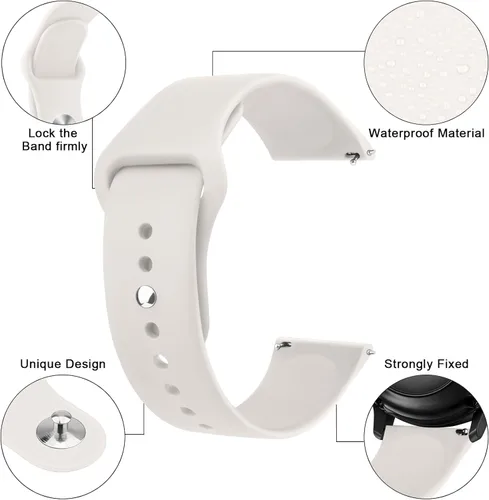 Miniatura 2 de Meliya Correas de reloj de silicona, 0.787 in 0.866 in, correa de repuesto deportiva suave de liberación rápida para mujeres y hombres