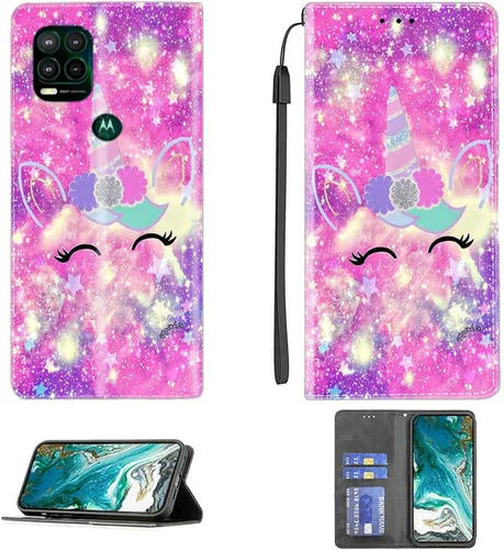 Miniatura 415 de Funda para Moto One Zoom compatible con Motorola One Zoom Phone Case Flip Stand Cover Magnetic Close YHD