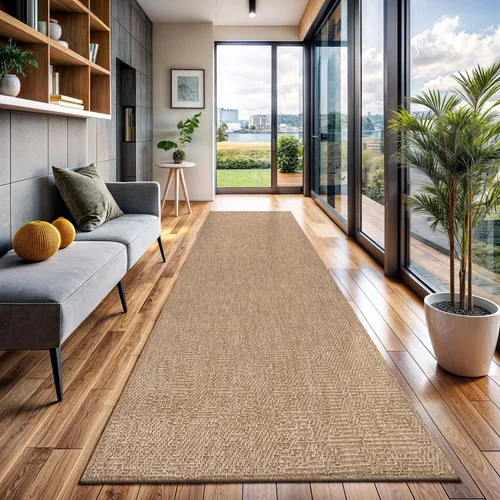 Miniatura 25 de CAMILSON Easy Alfombra de yute, 2 x 3 pulgadas, interiores y exteriores, fibra gris oscuro, para sala de estar, patio y cocina, diseño tejido