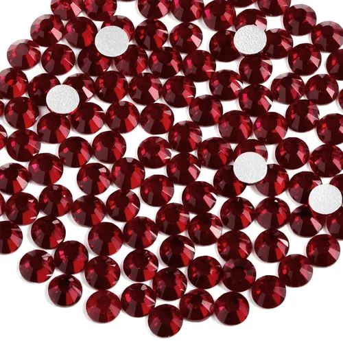 Miniatura 18 de Beadsland 1440 diamantes de imitación de cristal con parte trasera plana, gemas redondas, ámbar, SS3, 0.047-0.055 in