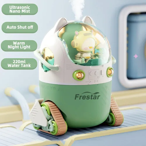 Miniatura 2 de Mini humidificador USB de 7.4 fl oz con luz nocturna LED, pequeño y lindo humidificador en adorable muñeca para niños, plantas, dormitorio, oficina