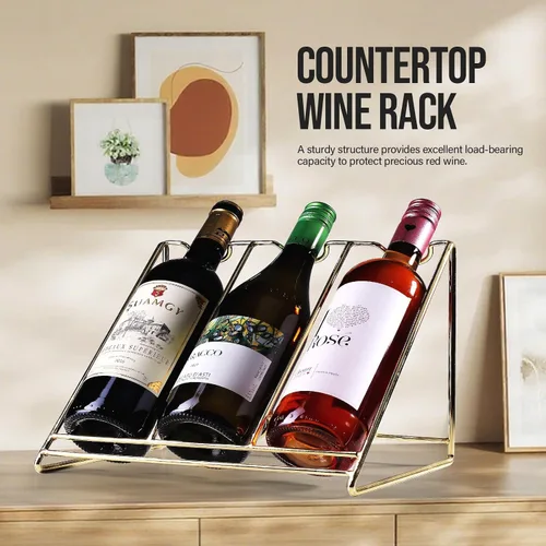 Miniatura 8 de Estante de exhibición de botellas de vino, estante de almacenamiento de vino, estante de exhibición de botellas de licor, estante de vino pequeño
