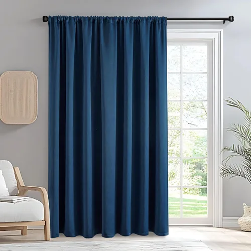 Miniatura 115 de IGEMAEVE Cortinas 100% opacas de 108 pulgadas de largo para dormitorio, juego de 2 paneles de cortinas opacas con bolsillo para barra y pestaña