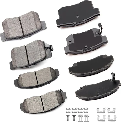 Miniatura 36 de cciyu Juego de pastillas de freno de cerámica delanteras y traseras D946 D683, 8 piezas para BMW 330Ci 2001-2005 para BMW 330i 2001-2005 para BMW