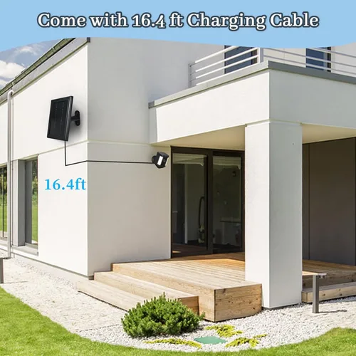 Miniatura 6 de Cargador de panel solar para cámara Ring, cargador solar 5V 3.5W compatible con batería de cámara Ring Stick Up Cam para vigilancia inalámbrica