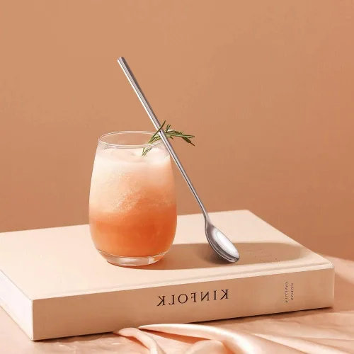 Miniatura 8 de AOOSY Cuchara de Mango Largo, Agitadores de Café, Cuchara de Té Helado de 9 Pulgadas, Cucharadita de Acero Inoxidable 18/10 Premium para Leche