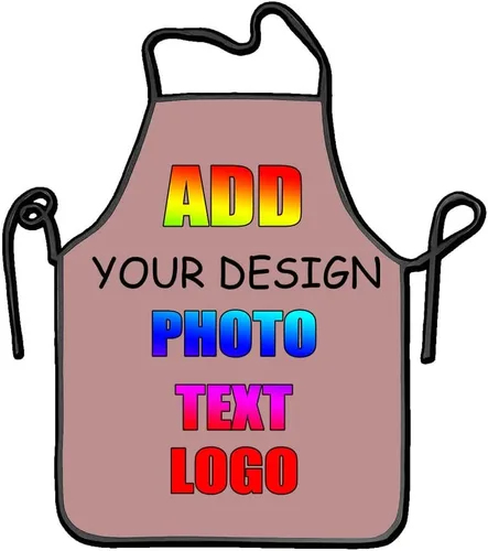 Miniatura 17 de NALAHOME Delantales personalizados para hombres y mujeres delantales personalizados con logotipo de texto fotográfico Negro