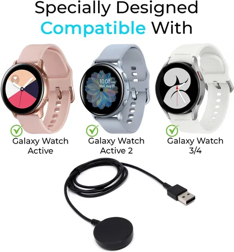 Miniatura 2 de ElloGear - Cargador de reloj compatible con Samsung para Galaxy Watch 4, Galaxy Watch 3, Samsung Smart Watch Active 2 de ElloGear - Base de carga