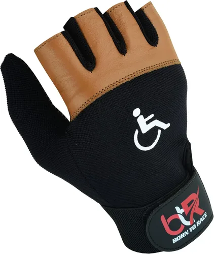 Miniatura 9 de BTR Guantes para Silla de Ruedas para Hombres y Mujeres Guantes para Movilidad y Discapacidad con Diseño Transpirable, Ligero, Agarre Negro