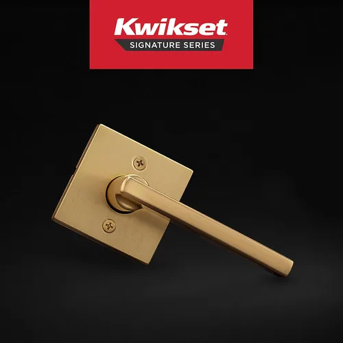 Miniatura 2 de Kwikset Halifax Manija de puerta simulada, palanca de una sola cara para armarios, puertas dobles francesas y despensa, palanca interior reversible
