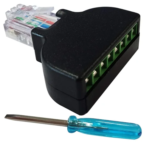 Miniatura 9 de CGTime - Conector macho RJ45 a 8P 8C hembra tipo tornillo terminales Ethernet red Plug Cable para AV CCTV UTP DVR Cat5 Cat5e Cat6 Cat7 en línea