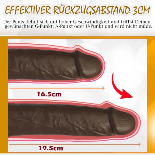 Miniatura 6 de Vibrador de empuje de 8.6 pulgadas con 5 rotaciones, 7 vibraciones vibratorias y calentadoras, juguete sexual para mujeres, pene telescópico