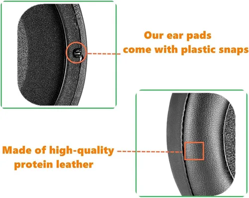 Miniatura 4 de W855BT Almohadillas de repuesto de piel de proteína para los oídos, piezas de reparación compatibles con auriculares Edifier W855BT (negro)