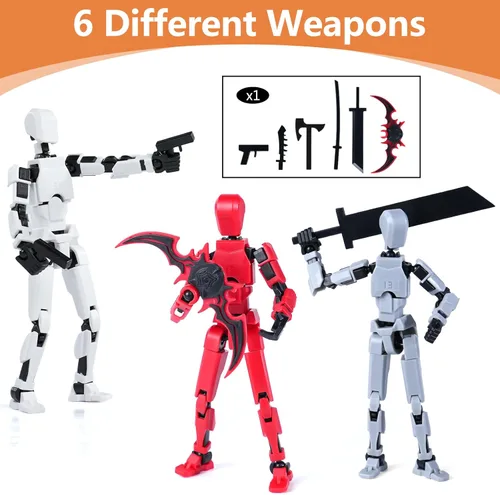 Miniatura 3 de Juego de figuras de acción, modelo 13 figura de acción móvil multiarticulada, caja de regalo, ideal para seres queridos y amigos. Rojo