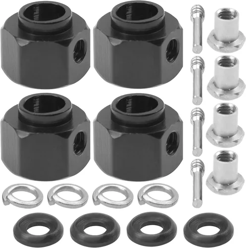 Miniatura 9 de ShareGoo - Extensión de cubo hexagonal de aluminio RC de 0.472 pulgadas, espaciadores de desplazamiento de 0.394 pulgadas, compatible con Traxxas