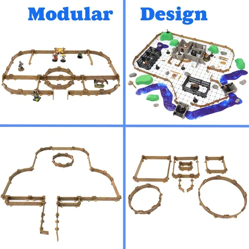 Miniatura 5 de Dirt Cheap Dungeons Palisades Kit TT RPG Terrain Building para Calabozos y Dragones, Pathfinder, Juegos de Guerra y mucho más