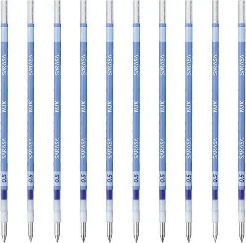 Miniatura 15 de Zebra BRNJK5BK - Recambio para bolígrafo, Sarasa, NJK-0.5, negro, 10