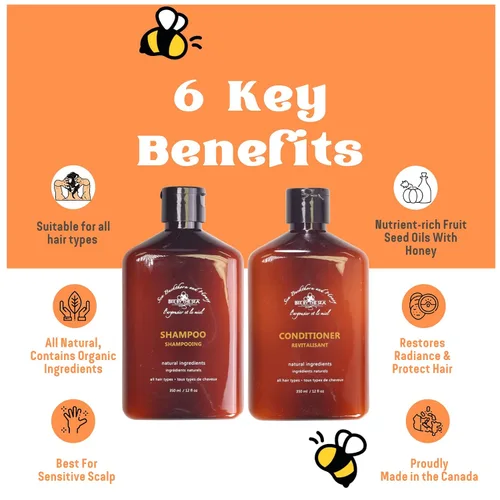 Miniatura 7 de Champú de espino amarillo y miel de Bee by the Sea 12 oz