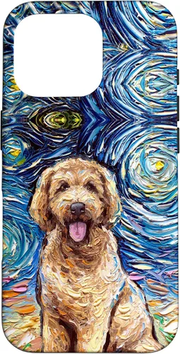 Miniatura 20 de Cute Goldendoodle Starry Night Doodle Dog Art by Aja Case for iPhone 17