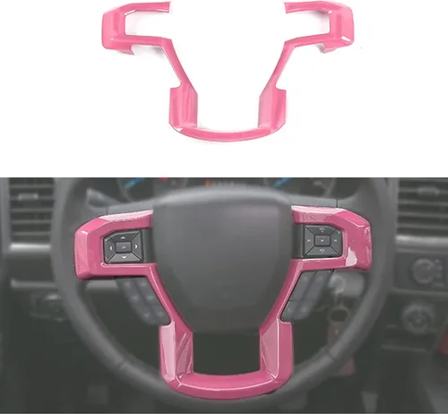 Miniatura 13 de Keptrim Funda cromada para volante F-150 ABS con moldura para Ford F150 2015-2020, para F250 F350 2017-2022, para Ford Expedition 2018-2021 ABS