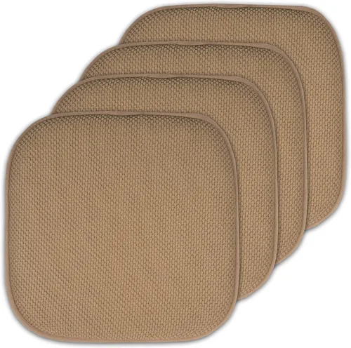 Miniatura 26 de Sweet Home Collection Cojines de espuma viscoelástica para silla, antideslizantes, diseño de panal de abeja, 16 x 16 pulgadas, paquete de 2