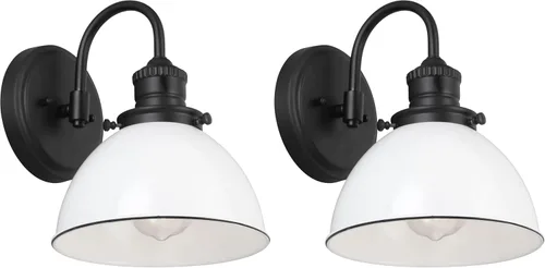 Miniatura 29 de Design House 519892 Kimball Industrial Farmhouse Luz de Pared Interior de 1 Luz con Pantalla de Metal para Pasillo, Baño, Cocina, Vestíbulo, Pintura
