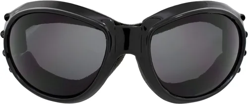 Miniatura 3 de Birdz Eyewear Eagle - Gafas de seguridad acolchadas para motocicleta, 2 pares, marco negro con lentes ahumados transparentes y polarizados, gafas