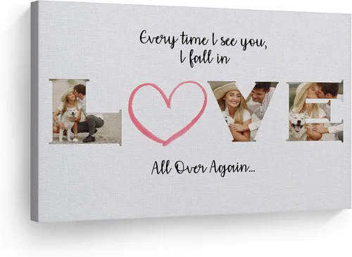 Miniatura 22 de Smile Art Design Impresión en lienzo personalizada: arte de pared con fotos personalizadas, hecho a pedido en Estados Unidos, lienzo premium