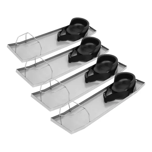 Rodilleras de hormigón, 28 x 8 pulgadas, de acero inoxidable, par de deslizadores móviles, herramientas deslizantes de tablero de hormigón con
