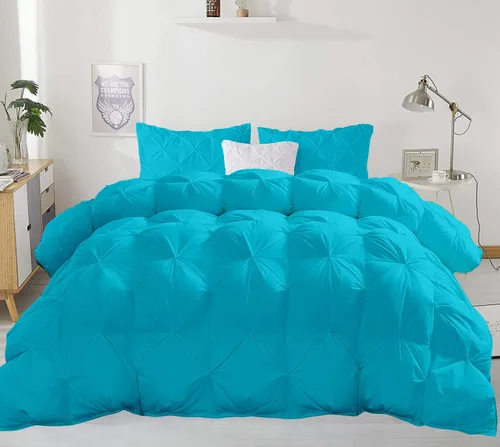 Miniatura 2 de Juego de ropa de cama plisada de 3 piezas de 100% algodón (edredón + 2 fundas de almohada), tamaño individual