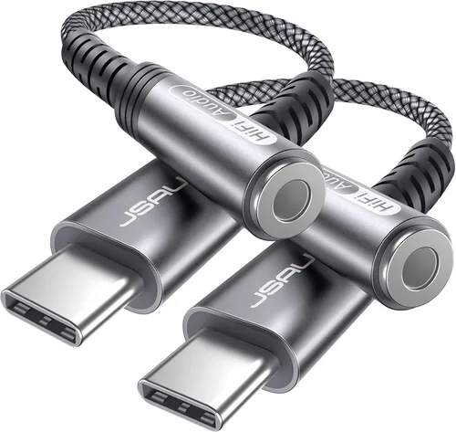 Miniatura 9 de JSAUX Adaptador USB C a conector de audífonos hembra de 6/64" (3.5 mm) para audio auxiliar, compatible con Samsung Galaxy S23, S23+, S23 Ultra, S22