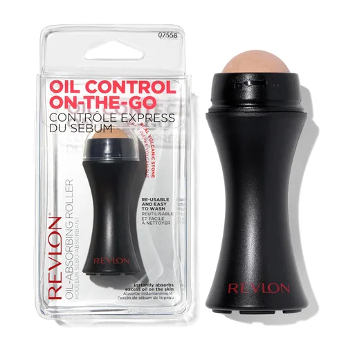 Revlon - Rodillo volcánico absorbente de aceite, herramienta para el cuidado facial reutilizable, para utilizarla en casa o en cualquier lugar,