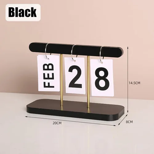 Miniatura 2 de Calendario Diario Perpetuo con Tapa para Escritorio 2026 Decoración Reutilizable para Escritorio de Oficina Accesorios para el Hogar Accesorios