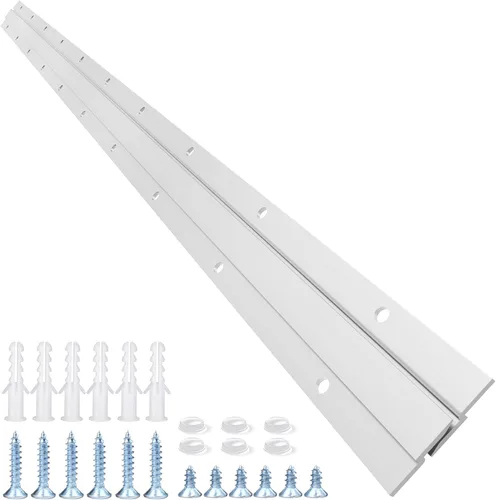 Miniatura 8 de Colgador de Cuadros con Riel Francés, Colgador Z de Aluminio Sistema de Montaje en Pared Entrelazado Kit de Herrajes Clips Z para Colgar Cuadros
