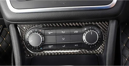 Miniatura 6 de x xotic tech Interruptor de control de aire acondicionado, marco de fibra de carbono real, compatible con Mercedes Benz A180 CLA180 CLA200 CLA250