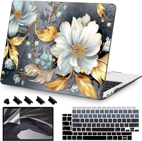 Miniatura 9 de Teryeefi Funda compatible con MacBook Air de 13 pulgadas M1 2021 2020 2019 2018 versión A2337 A2179 A1932 con Touch ID, carcasa rígida de plástico