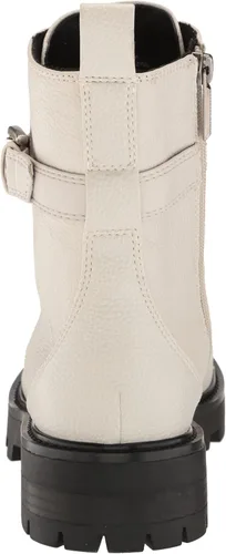 Miniatura 3 de KARL LAGERFELD PARIS Botas de combate Maeva Lug-Sole para mujer con una moda detallada de cristal, color blanco suave, 9, Blanco suave