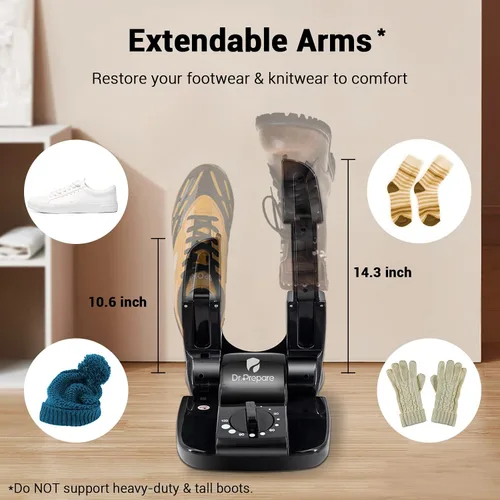 Miniatura 3 de Dr Prepare - Secador de botas secador de guantes y calentador de botas con soplador de calor estante y temporizador ajustable portátil diseño