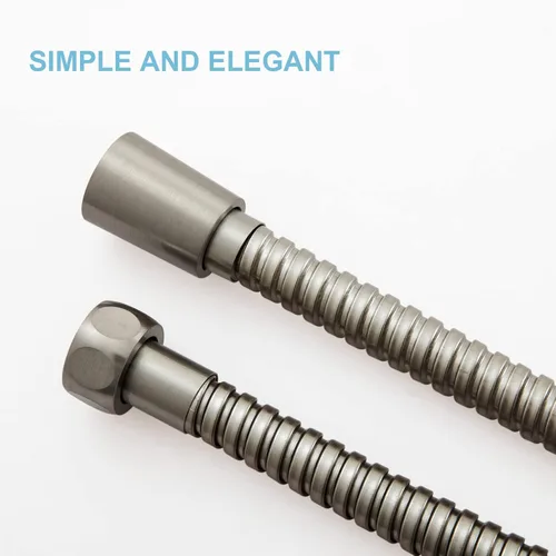 Miniatura 7 de OFFO Manguera de ducha, níquel cepillado de 100 pulgadas, sin torceduras, accesorio de manguera de ducha de mano galvanoplastia, manguera flexible