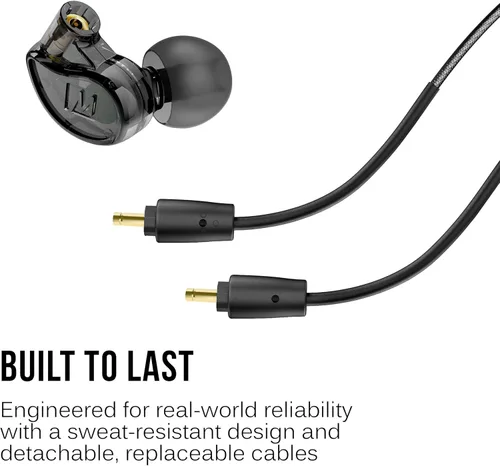 Miniatura 7 de MEE audio M6 PRO - Auriculares monitores intrauditivos para músicos, modelo de 2ª generación con sonido mejorado, ganchos de alambre de memoria