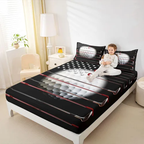 Miniatura 29 de Sábana bajera de galaxia tamaño individual, juego de ropa de cama con purpurina degradado para niños, niñas, niños y mujeres, decoración