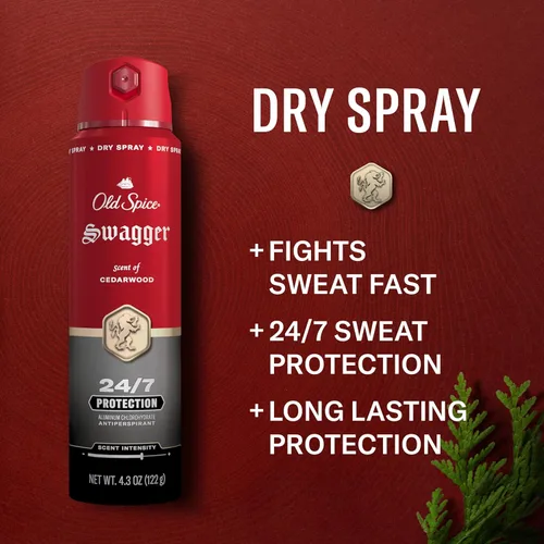 Miniatura 2 de Desodorante antiperspirante en aerosol seco Old Spice para hombres, 24/7 protección contra el sudor y el olor, 24/7 defensa contra el sudor