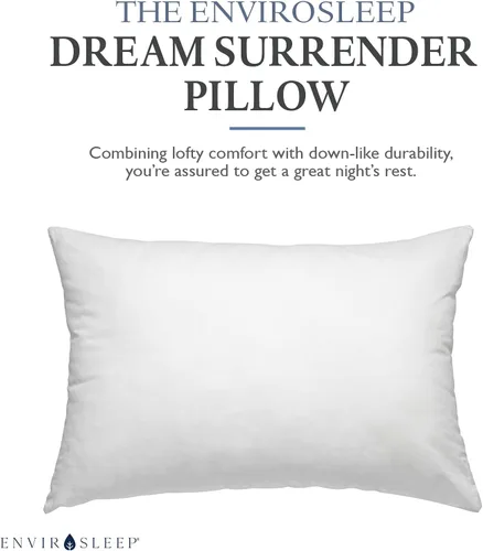 Miniatura 3 de Envirosleep Dream Surrender - Almohadas de Soporte Medio, Juego de Almohadas con Funda de Algodón y Relleno de Poliéster Hipoalergénico, Juego de 2