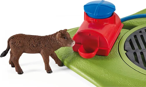 Miniatura 7 de Schleich Farm World, juguetes de animales de granja para niños, Happy Cow Wash con juguetes de vaca y área de lavado de trabajo, juego de 16 piezas