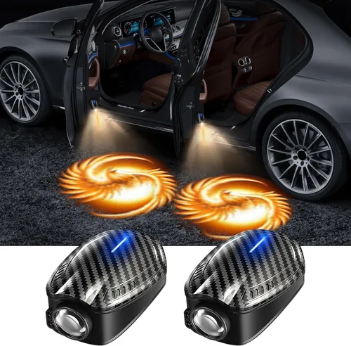 Miniatura 12 de 2 luces para puerta de automóvil, proyector de logotipo, esqueleto de calavera, universal, inalámbrico, para puerta de automóvil, luces LED