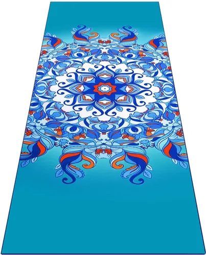 Miniatura 9 de Heathyoga, Toalla de yoga con diseño exclusivo de bolsillos en las esquinas de microfibra 100%, ideal para yoga, pilates y entrenamiento físico